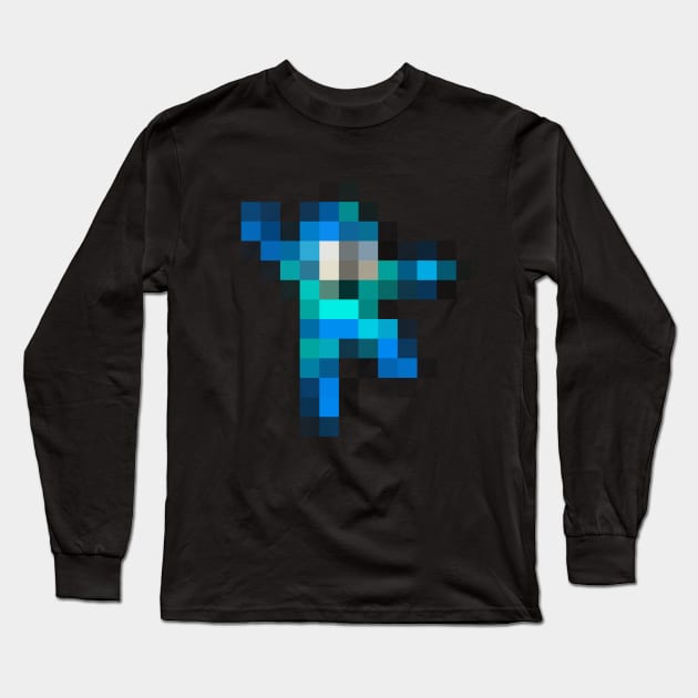 Pixel Man Long Sleeve T-Shirt by TheHookshot